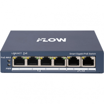 F-SW-EM606POE-VM/L iFlow Смарт-управляемый коммутатор на 6 портов, PoE