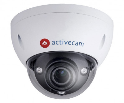 AC-D3183WDZIR5 ActiveCam Купольная антивандальная IP видеокамера, объектив 2.7-13.5мм, Ик, 8Мп, Poe, MicroSD, тревожные вход/выход