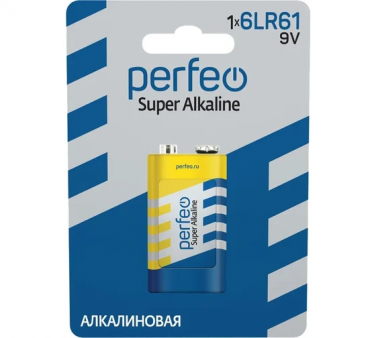 Элемент питания 6LR61 (6F22) PERFEO Super Alkaline