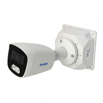 AC-IS502MF (2.8) Full Color Amatek Уличная цилиндрическая IP камера, 2.8мм, ИК+LED, PoE, 5Мп