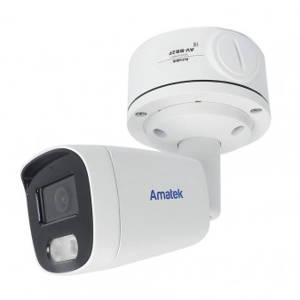 AC-IS502MF (2.8) Full Color Amatek Уличная цилиндрическая IP камера, 2.8мм, ИК+LED, PoE, 5Мп