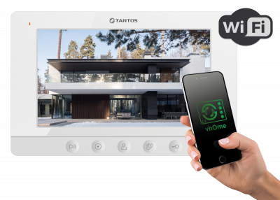 Like HD Wi-Fi Tantos Монитор цветного HD видеодомофона, 7", vhOme 2.2