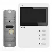 CTV-DP1400N (белый+серебро) Комплект аналогового видеодомофона