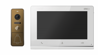 KIT Hello 7 (белый+бронза) CTV Комплект аналогового видеодомофона