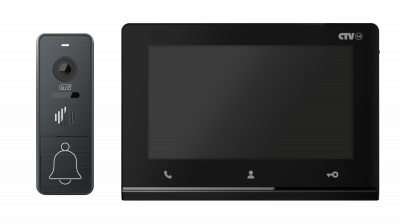 KIT Hello 7 (черный+графит) CTV Комплект аналогового видеодомофона