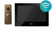 KIT Cloud 7 (черный+бронза) CTV Комплект аналогового видеодомофона