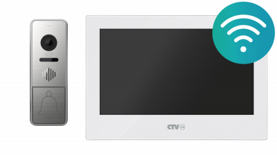 KIT Cloud 7 (белый+серебро) CTV Комплект аналогового видеодомофона