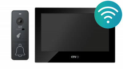 KIT Cloud 7 (черный+графит) CTV Комплект аналогового видеодомофона