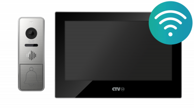 KIT Cloud 7 (черный+серебро) CTV Комплект аналогового видеодомофона