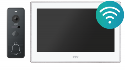 KIT 5702 NG (белый+графит) CTV Комплект аналогового видеодомофона