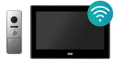 KIT 5702 NG (черный+серебро) CTV Комплект аналогового видеодомофона