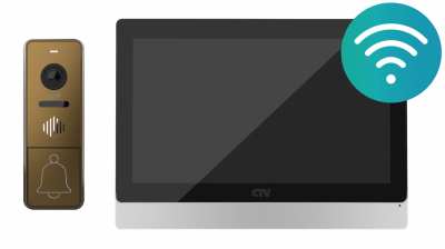 KIT 5902 NG (черный+бронза) CTV Комплект аналогового видеодомофона