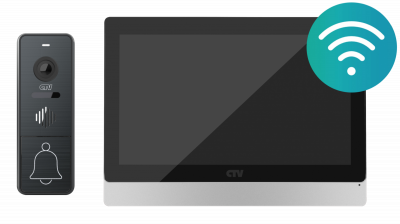 KIT 5902 NG (черный+графит) CTV Комплект аналогового видеодомофона