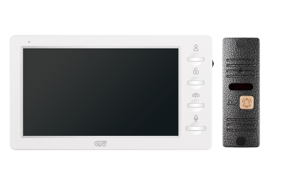 CTV-DP3702 Gamma (белый+серебро) Комплект видеодомофона