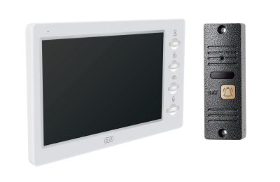 CTV-DP3702 Gamma (белый+серебро) Комплект видеодомофона