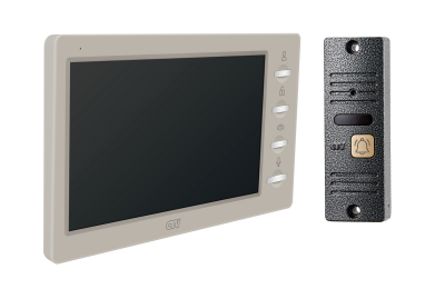 CTV-DP3702 Gamma (бежевый+серебро) Комплект видеодомофона