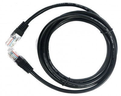 Патч-корд UTP4 cat 5e, 2м, ВС, LSZH, черный, литой коннектор, Technolink (57004)