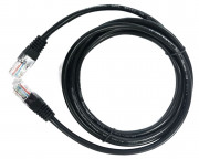 Патч-корд UTP4 cat 5e, 2м, ВС, LSZH, черный, литой коннектор, Technolink (57004)