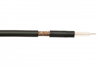 Кабель коаксиальный RG-59 B/U MIL17 экран 112%, черный, 100 м, Eletec (03-010)