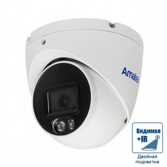 AC-IDV502MFSX (2.8) Amatek Купольная антивандальная IP камера, 2.8мм, 5Мп, ИК+LED, POE, микрофон, microSD