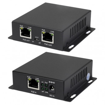 AN-PEG2 Amatek PoE удлинитель Ethernet на 2 выхода