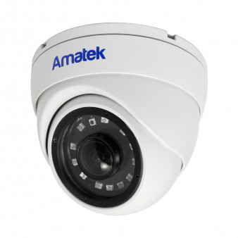 AC-IDV422X (1.8 мм) Amatek Купольная антивандальная IP камера, 1.8, 4Мп, ИК, PoE, микрофон, Fish Yey