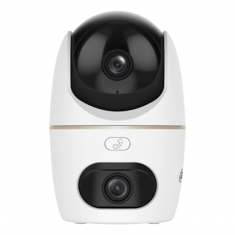 DH-IPC-H3DP-3F-0360B Dahua Компактная поворотная IP-камера, 3.6мм, 3Mп, Wi-Fi, два объектива