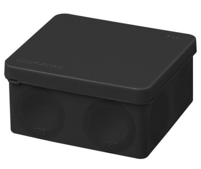 Распаячная коробка (SQ1401-2913) TDM ЕLECTRIC, двухкомпонентная, ОП 100х100х50 мм, IP66, 8 вх., черная