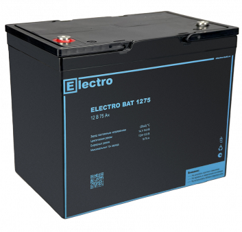 ELECTRO ВАТ 1275 AGM аккумулятор, 12В, 75Ач