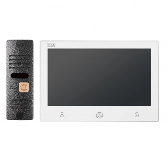 CTV-DP3713 Astra Plus (белый+серебро) Комплект видеодомофона