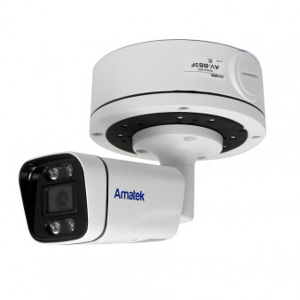 AC-IS502MFSX Amatek Уличная цилиндрическая IP камера, 2.8мм, ИК+LED, PoE, 5Мп, микрофон