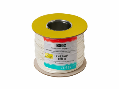 BS02 Eletec кабель 2х0,2 мм2, экран, 100 м (07-122)