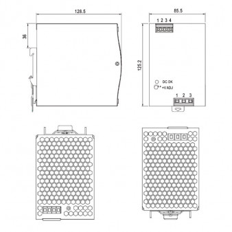 AP-DIN48/480 Amatek Блок питания 48В/10А/480Вт стабилизированный