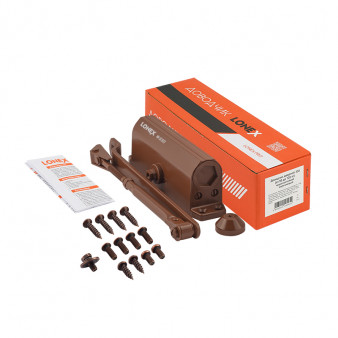 LONEX 330 НОРА-М (коричневый) Доводчик морозостойкий до 120кг