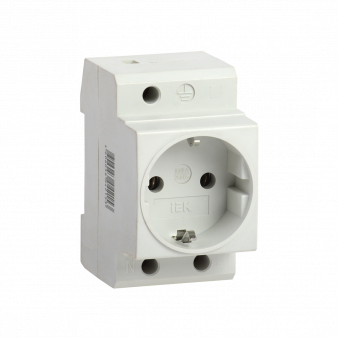 Розетка на DIN-рейку с заземлением контактов РАр 10-3-ОП IEK MRD10-16