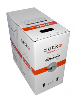 Кабель UTP4 cat.5е NETKO Optima Gold (69885) одножильный, 305м, Cu, проходит Fluke тест, черный