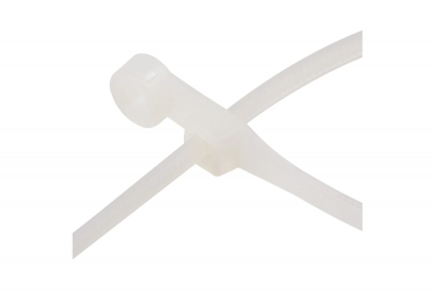 Хомут-стяжка под винт 100x2.5мм Eletec нейлоновая, белая (100 шт.)