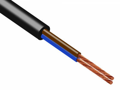 ПВСнг(А)-LS 2х1.5 Элпрокабель Кабель силовой ГОСТ, чёрный, бухта 100м