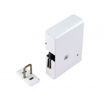 Promix-SM308.10.1 white Электромеханический замок с толкателем и датчиком положения двери