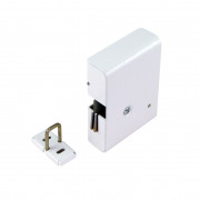 Promix-SM308.10.1 white Электромеханический замок с толкателем и датчиком положения двери