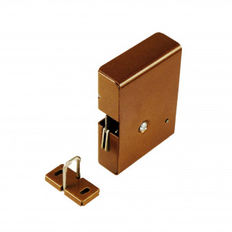 Promix-SM308.10.1 brown Электромеханический замок с толкателем и датчиком положения двери