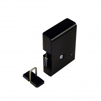 Promix-SM308.10.1 black Электромеханический замок с толкателем и датчиком положения двери