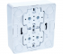 Этюд Розетка четырёхместная с заземлением и шторками Systeme Electric