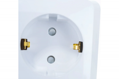 Этюд Розетка четырёхместная с заземлением и шторками Systeme Electric