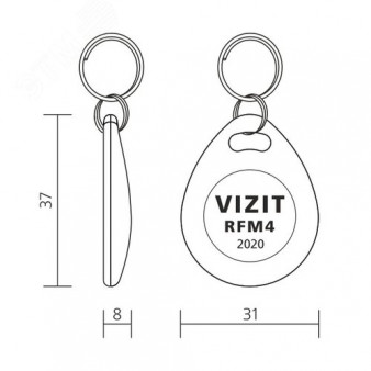 Бесконтактный модуль памяти VIZIT-RFM4 (13.56 Мгц)