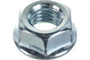 Шестигранная гайка с фланцем, покрытие белый цинк, М8 (DIN 6923)