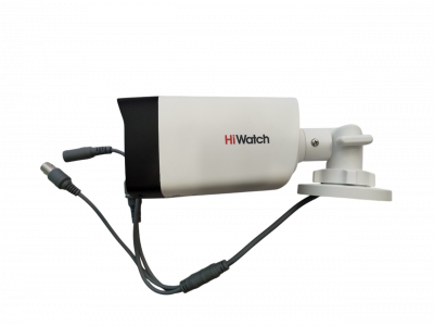 DS-T520A (2.8mm) HiWatch Уличная цилиндрическая HD-TVI видеокамера, объектив 2.8мм, 5Мп, ИК, микрофон, microSD