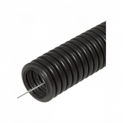 Гофрированная труба Промрукав Строитель, ПНД, безгалогенная, HF, черная, с/з, 20мм х 100м (PR.022051)