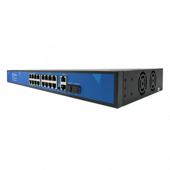 ST-S166POE (16G/2G/2S/300W/АB/4BT) PRO ST PoE коммутатор 16-портовый