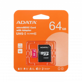 AUSDX64GUICL10-RA1 ADATA Premier microSDXC Карта памяти, 64 ГБ